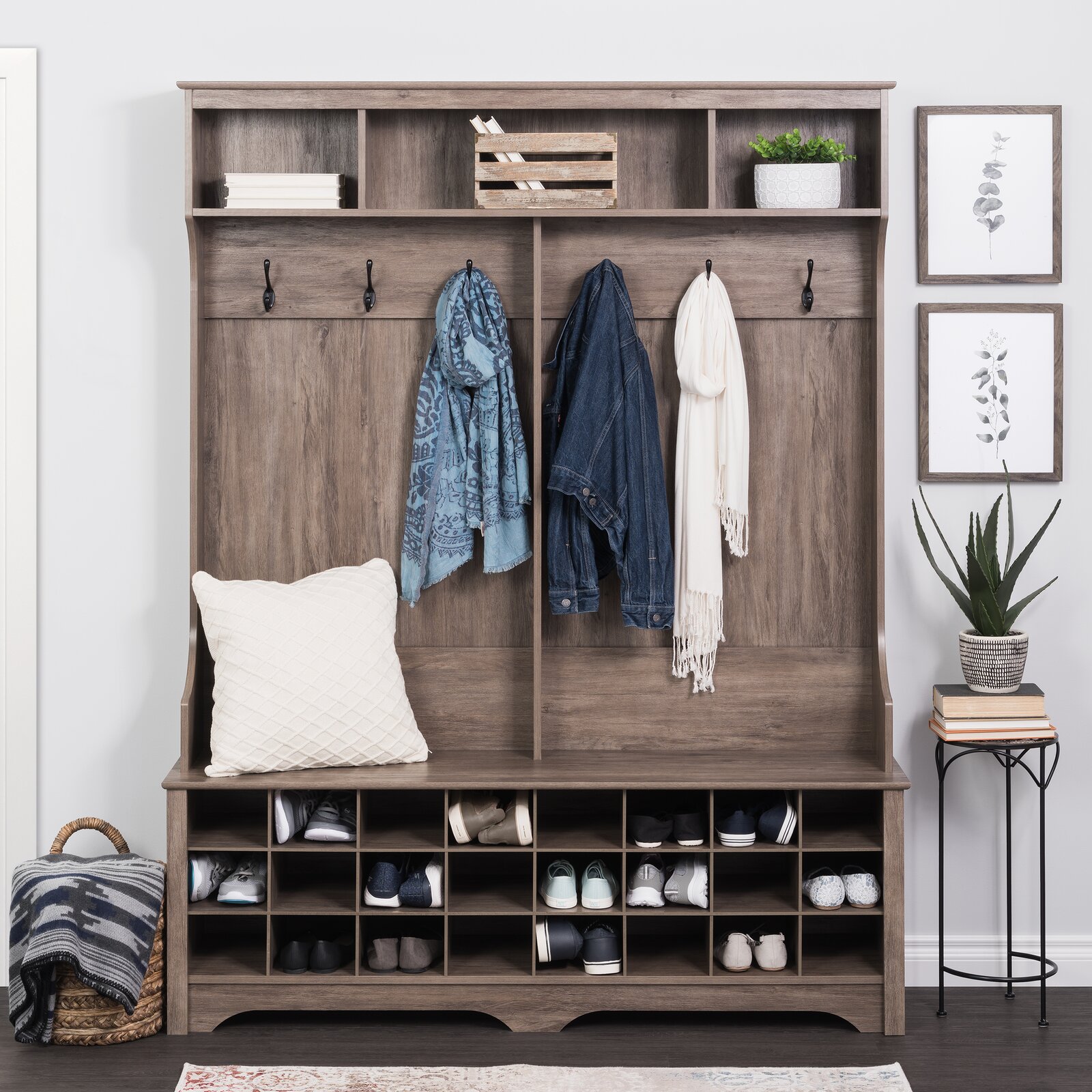 【Furniture】Gracie 60'' Wide Hall Tree with Bench