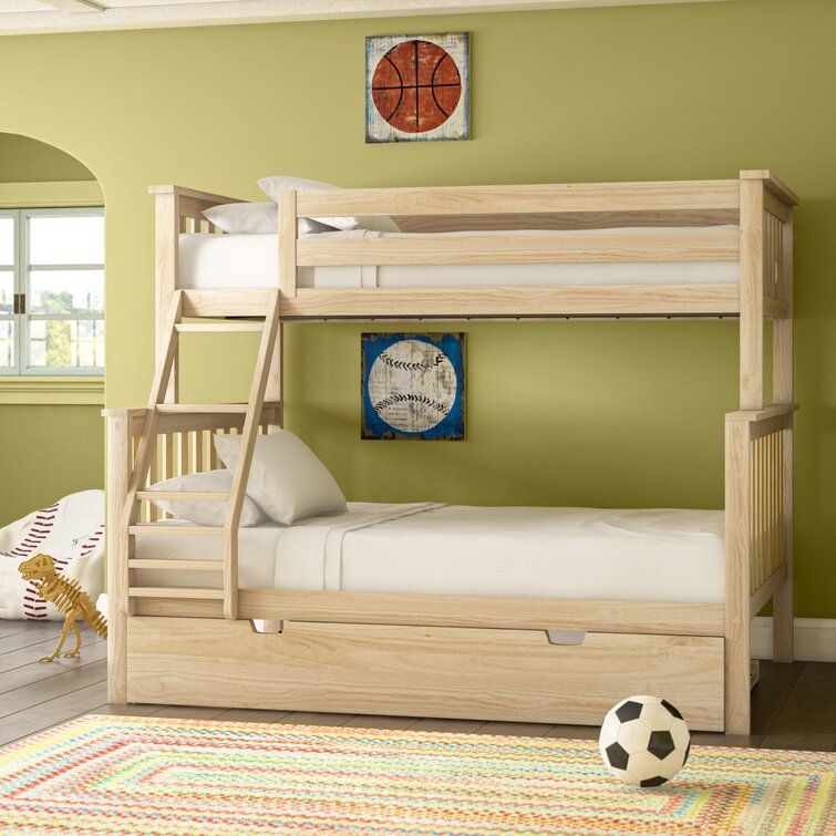【Furniture】Juliann Solid Wood Standard Bunk Bed with Trundle by Harriet Bee