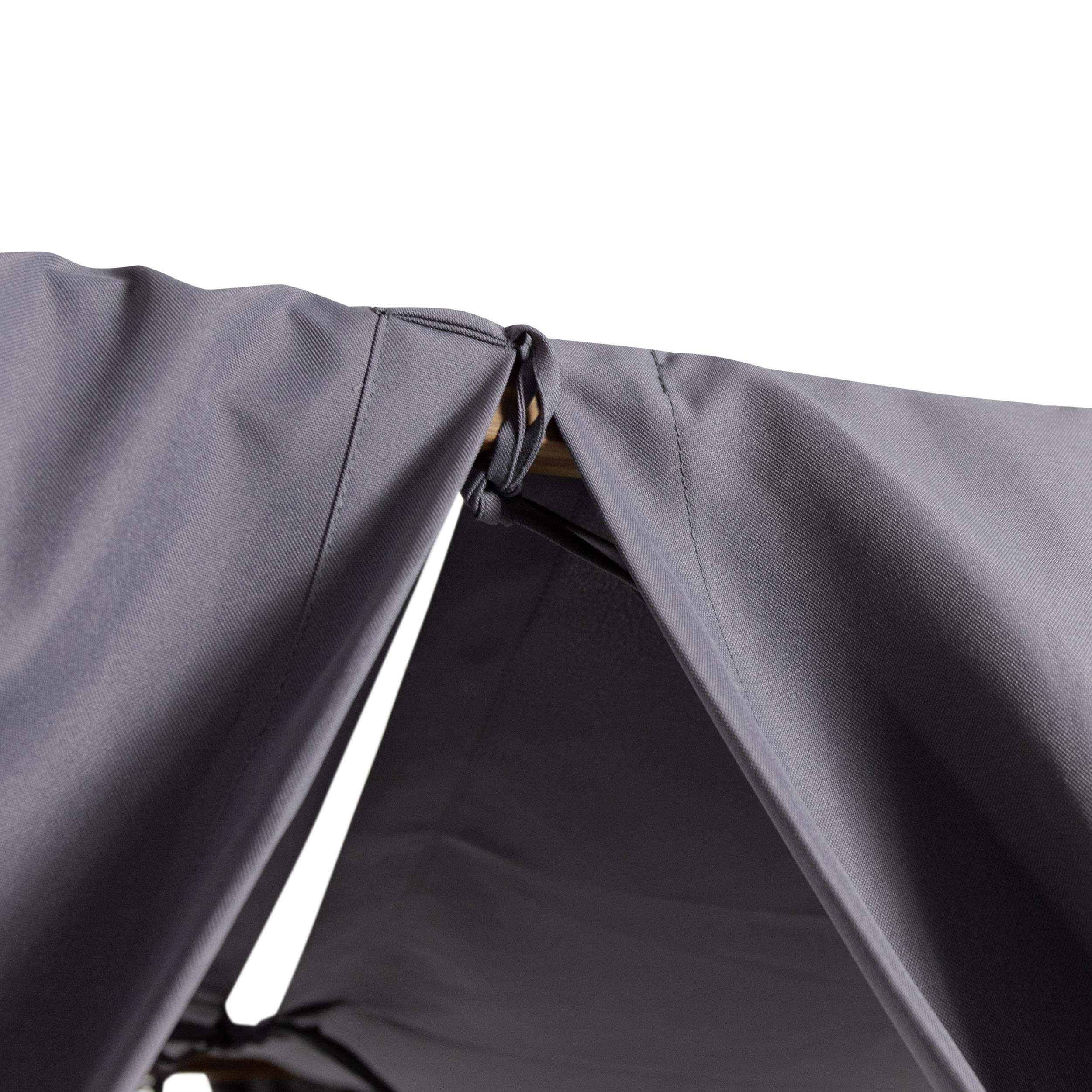 【Home&Garden】Outdoor DAYBED, Dark Grey + Teak Finish