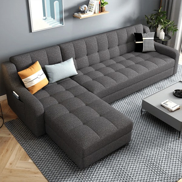 Foldable multifunctional double sofa bed