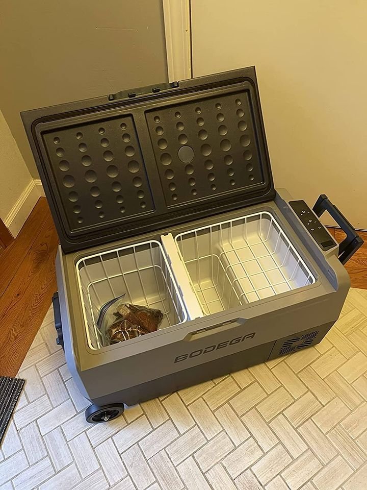 BODEGA 12 Volt Refrigerator Portable Freezer, Car Fridge Dual Zone APP Control, 64 Quart（60L）