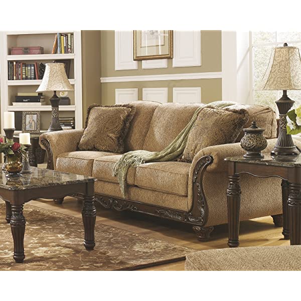 Signature Design by Ashley Leahlyn Traditional 2 Drawer Nightstand, Warm Brown, 25