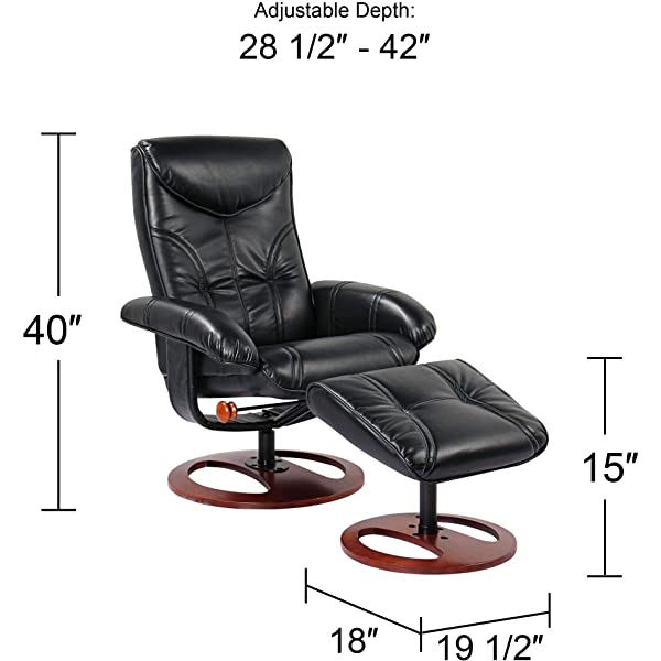 Newport Taupe Swivel Recliner and Slanted Ottoman