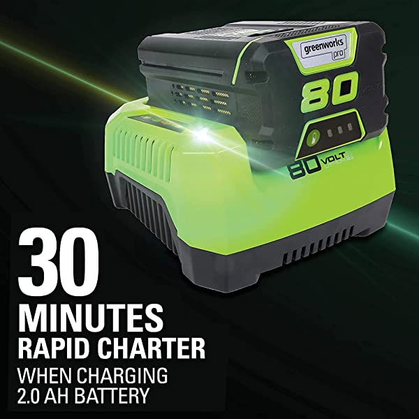 Greenworks Pro 80V 21 inch Cordless Push Lawn Mower, Includes Two 2Ah Batteries and Charger, GLM801601 (2) 2Ah Batteries Push