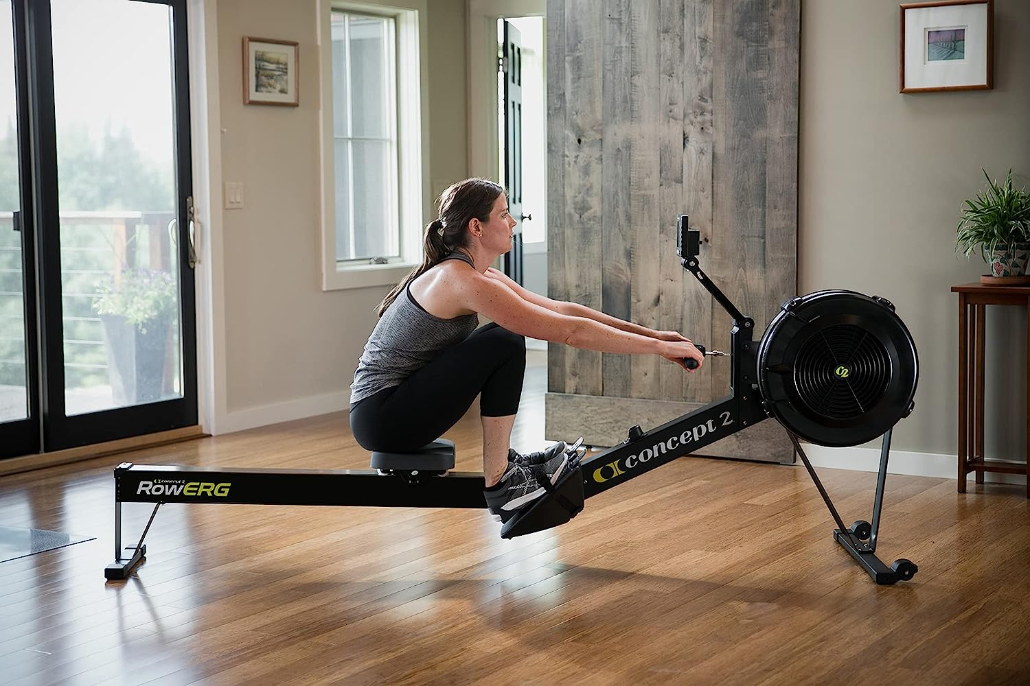 Concept2 RowErg Indoor Rowing Machine - PM5 Monitor, Device Holder, Adjustable Air Resistance, Easy Storage