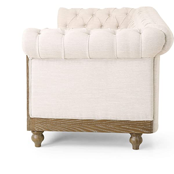 Christopher Knight Home Castalia Sofas, Midnight Black + Dark Brown Midnight Black + Dark Brown Birch Wood