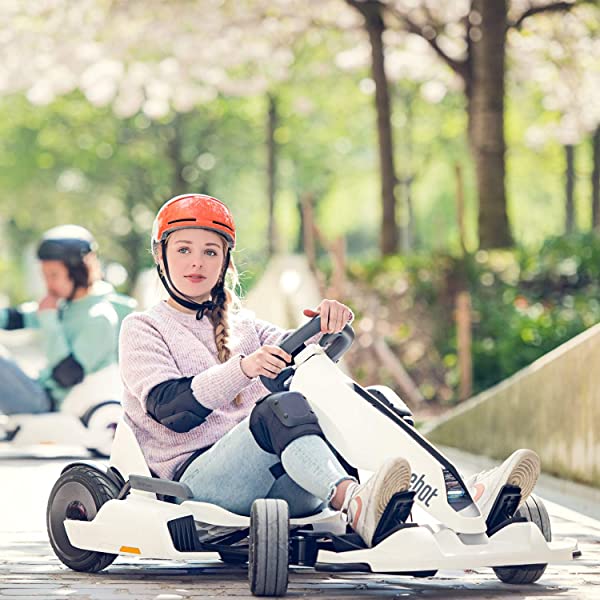 Segway Ninebot Electric GoKart Pro and Gokart Bundle, Outdoor Race Pedal Go Karting Car for Kids and Adults, Adjustable Length and Height, Ride On Toys Gokart Pro (with Ninebot S MAX)