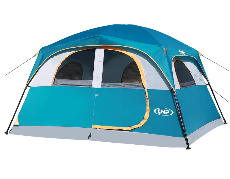 UNP Tents 6 Person Waterproof and Windproof Easy Setup, Double Layer Family Camping Tent