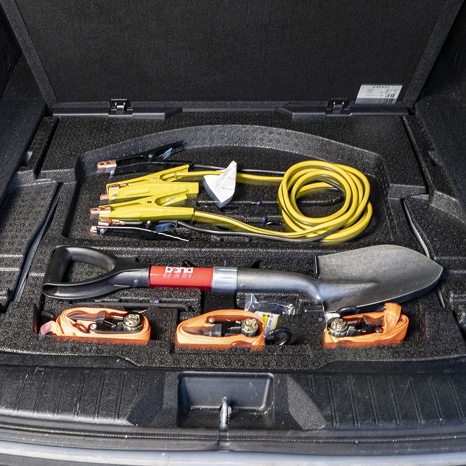 Gorilla Carts Heavy-Duty Poly Yard Dump Cart | 2-in-1 Convertible Handle, 1200 lbs Capacity | GOR6PS Model & Bond Manufacturing LH015 Mini D-Handle Round Point Shovel, 1-Pack, Red