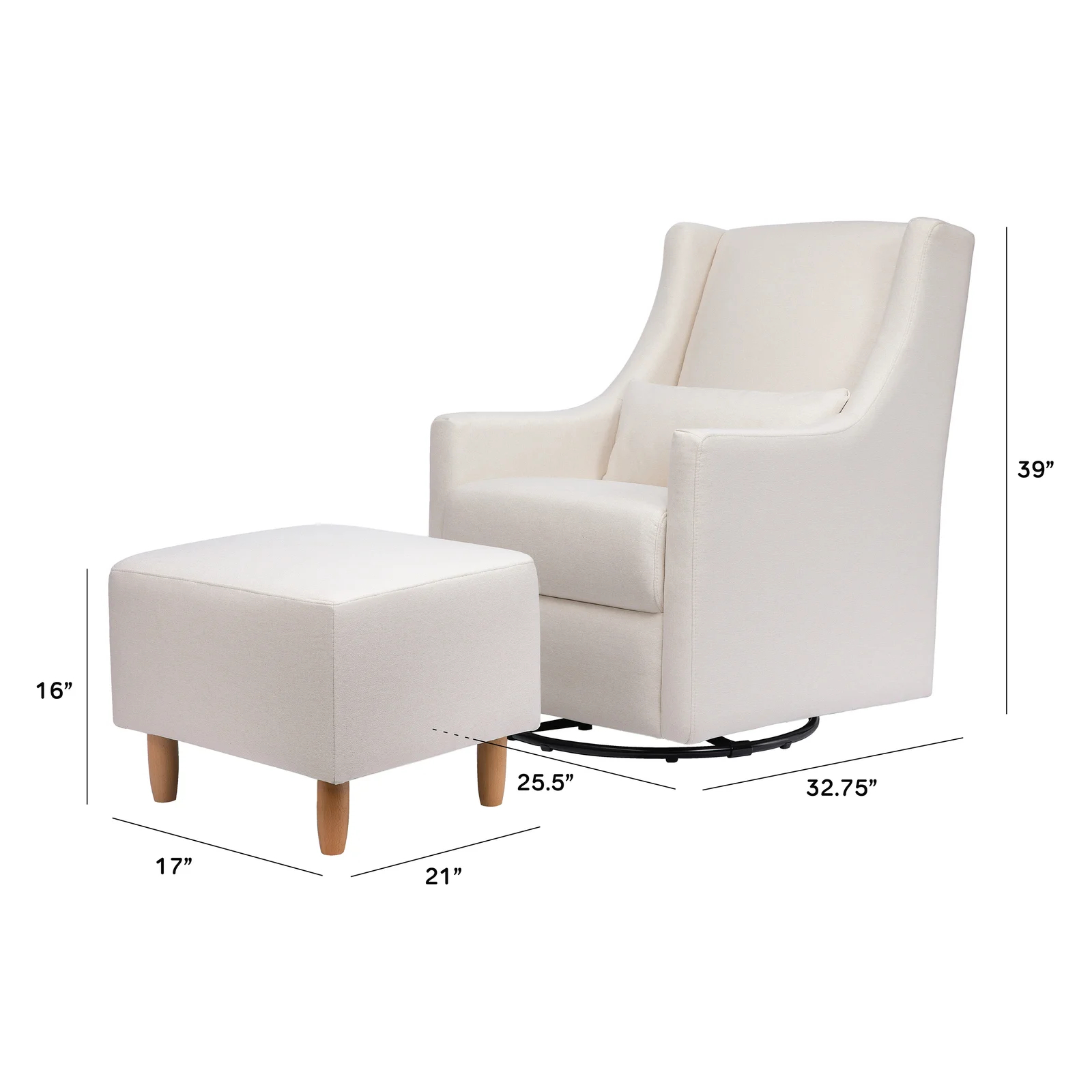 【Furniture】Toco Swivel Glider with Ottoman Set