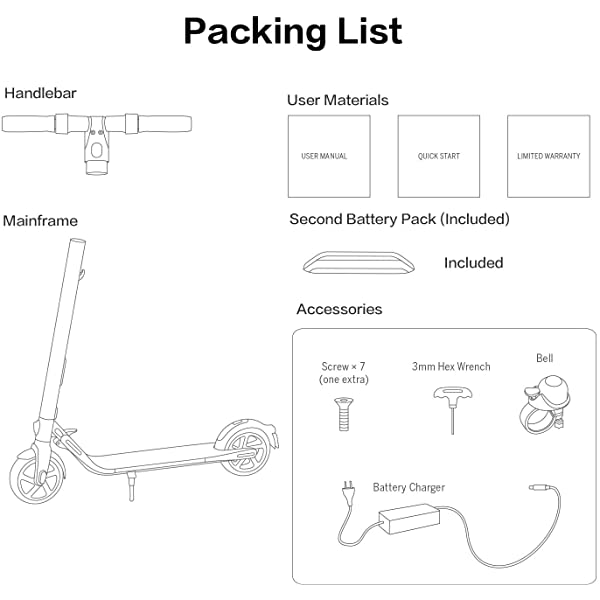 Segway Ninebot E22 E45 Electric Kick Scooter, Upgraded Motor Power, 9-inch Dual Density Tires, Lightweight and Foldable