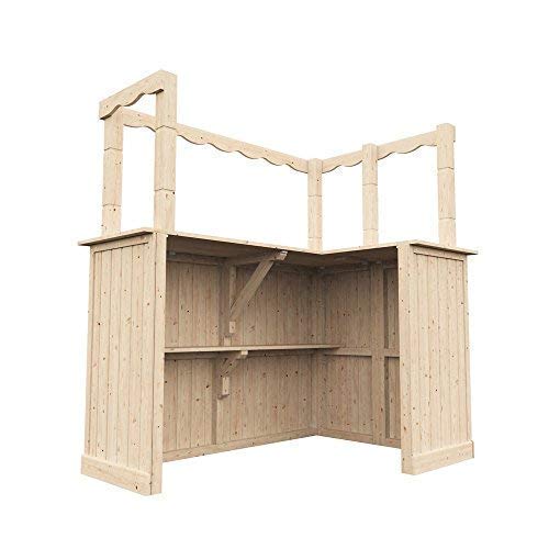 【Home&Garden】Corner Bar Counter Man Cave Home Bar Party Barware Wood Summer Cabin