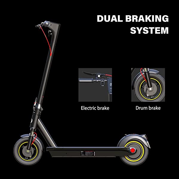 ESKUTE Electric Kick Scooter Commuting Electric Scooter Longe Range, Upgraded Motor Power, Foldable Commuter for Adults All-season, commuting, long range