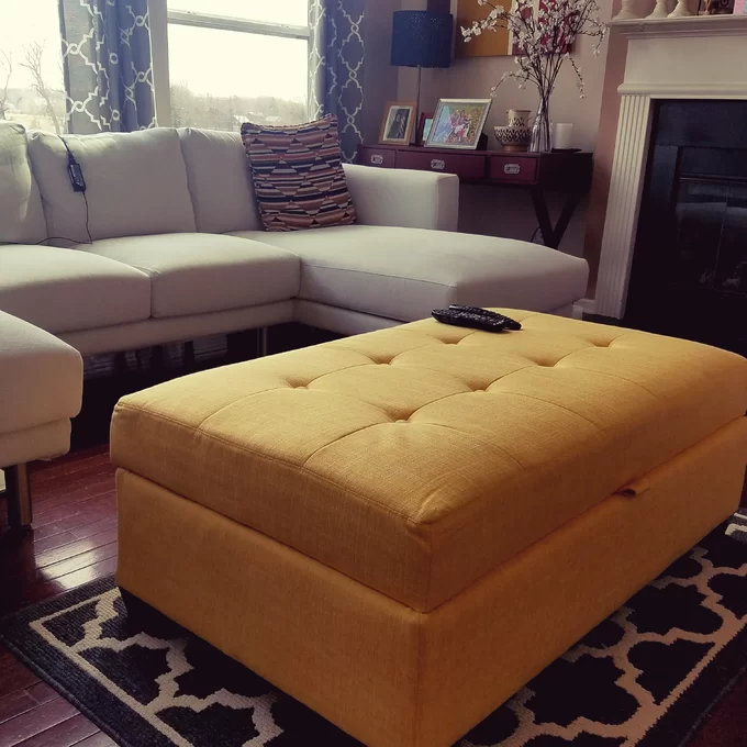 【Furniture】Lacour Upholstered Storage Ottoman