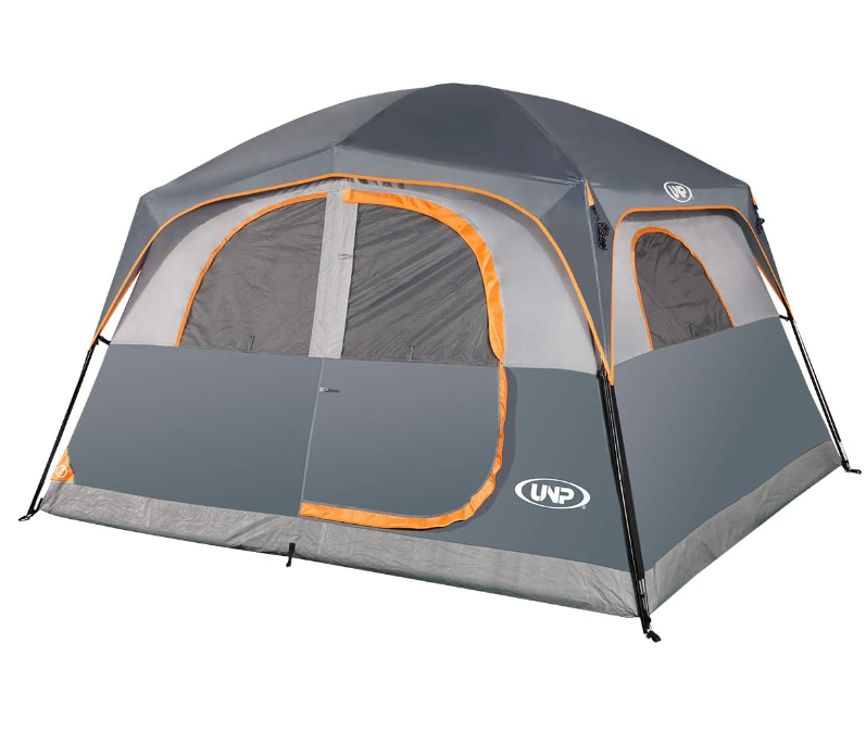 UNP Tents 6 Person Waterproof and Windproof Easy Setup, Double Layer Family Camping Tent