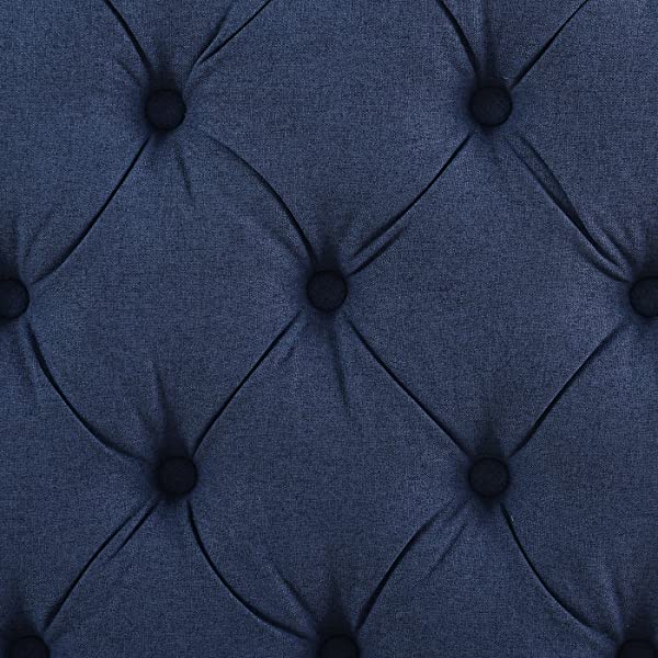 Jennifer Taylor Home Marcella Collection Queen Wingback Tufted Hand-Applied Nail Heads Upholstered Bed, Antique White Antique White Queen