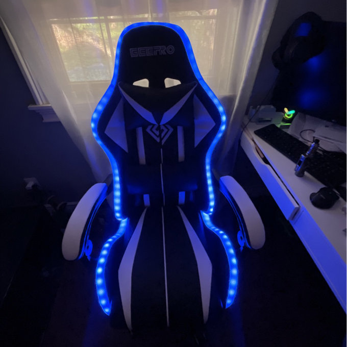 【Furniture】RGB PC & Racing Game Chair With Massage And Bluetooth