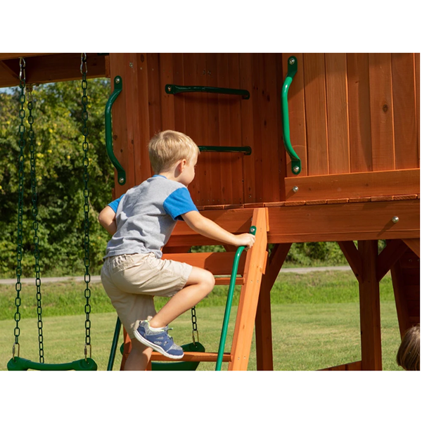 Backyard Discovery Skyfort II All Cedar Swingset – Kids – Swing Set