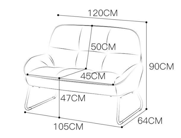 Lazy sofa tatami double bedroom small sofa female net red simple small apartment room rental clothing store