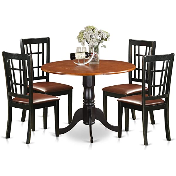 5 PC Dining room set -Table and 4 Dining Chairs Dlni5-blk-lc
