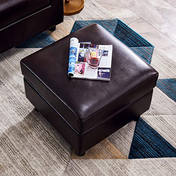 HONBAY Convertible Sectional Sofa Couch, L Shaped Sofa Couch with Faux Leather Sectional for Small Apartment Brown