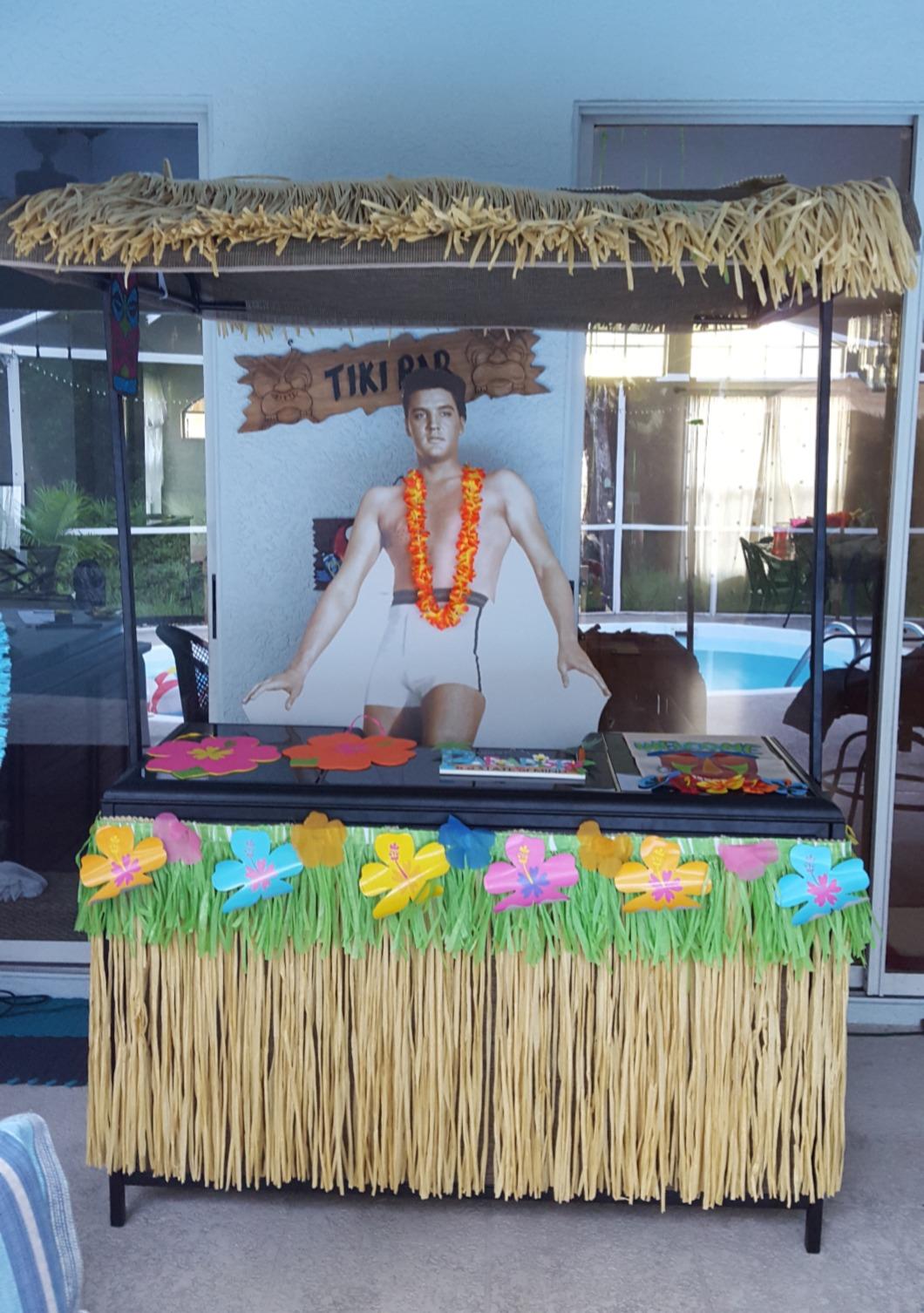 【Home&Garden】3 Pcs Outdoor Bar Set for 2 with Canopy, Rectangular Table with Storage Shelves & 2 Bar Chairs