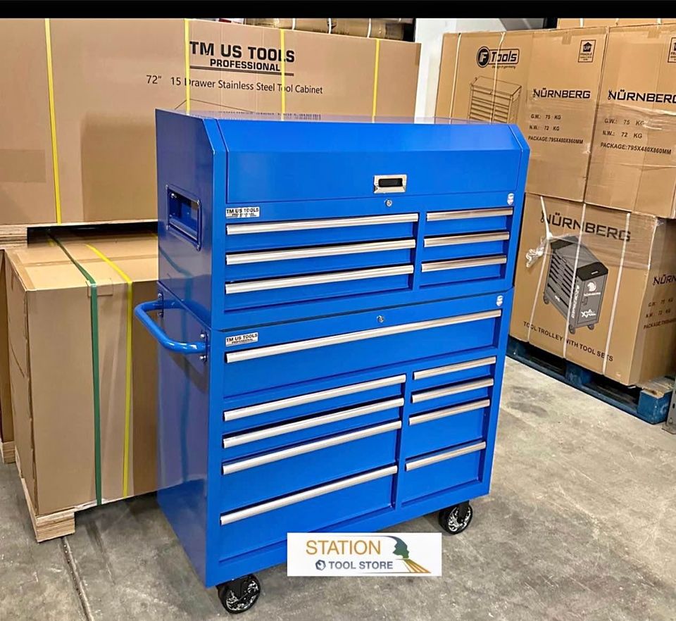 2 PIECE 41” INCH 15 DRAWER TOOL CHEST