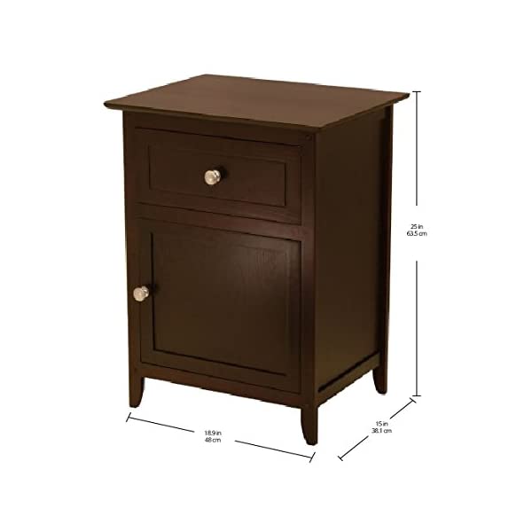 Winsome Eugene Accent Table, 18.9 inches, Espresso