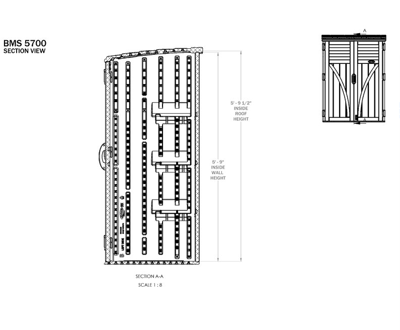 Outdoor 4 ft. W x 2 ft. D Plastic Vertical Tool Shed