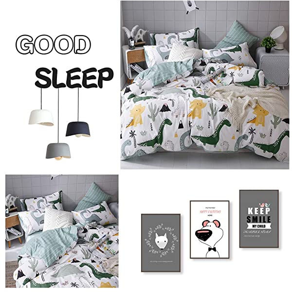 New Cartoon Animals Elephant Print Duvet Cover Sets for Kids 100% Cotton Reversible Soft 3 Pieces Kids Bedding Duvet Cover Pillowcases Kawaii Cloud Bedding Sets, Queen/Full Full/Queen (1 Duvet Cover + 2 Pillowcases) Multi A00 Elephant Bunny Balloon