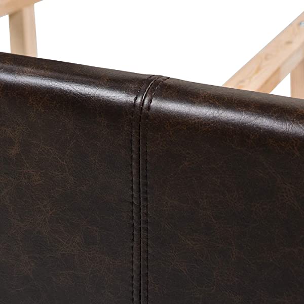 Jennifer Taylor Home Marcella Collection Queen Wingback Tufted Hand-Applied Nail Heads Upholstered Bed, Antique White Antique White Queen