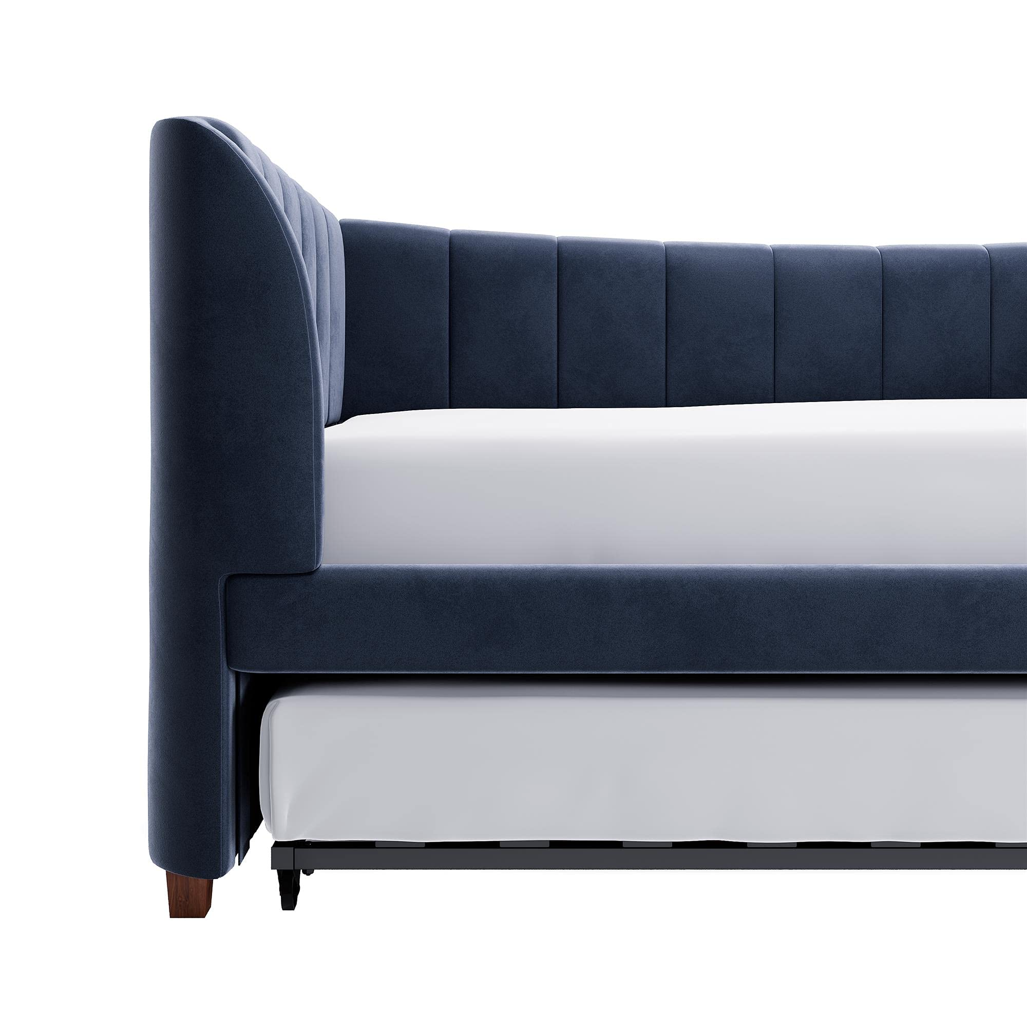 【Furniture】Valentina Upholstered Daybed with Trundle, Twin