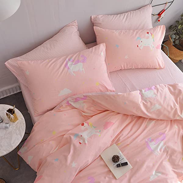 New Cartoon Animals Elephant Print Duvet Cover Sets for Kids 100% Cotton Reversible Soft 3 Pieces Kids Bedding Duvet Cover Pillowcases Kawaii Cloud Bedding Sets, Queen/Full Full/Queen (1 Duvet Cover + 2 Pillowcases) Multi A00 Elephant Bunny Balloon