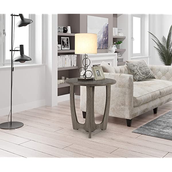 FINECASA Wooden Console Table, Half-Moon Entryway Table, Semicircle Narrow Side Table, Sofa Table for Living Room and Corridor, Foyer Table, Half Round Hallway Table, 43.4x17x30 Inches, Natural Natural Console Table