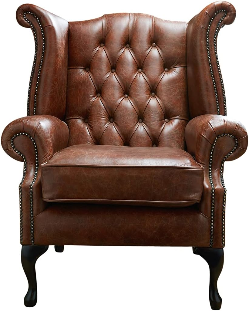 Chesterfield wingback armchairs