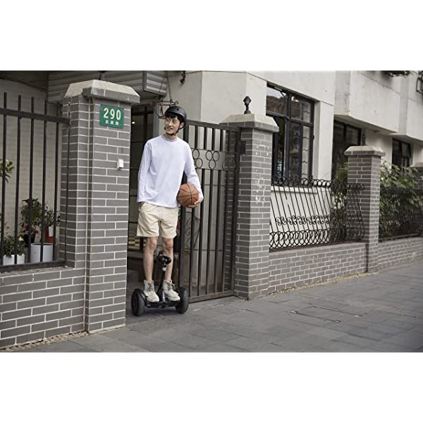 Segway Ninebot S and S-Max Smart Self-Balancing Electric Scooter with LED Light, Powerful and Portable, Compatible with Gokart kit Ninebot S, Black