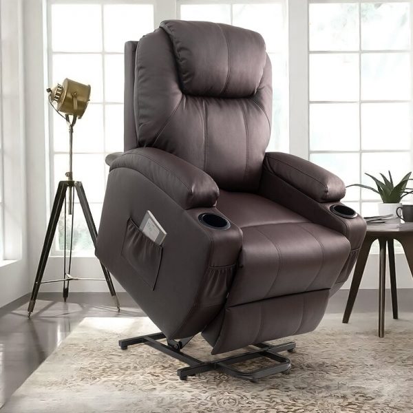 Low price sale imitation leather electric recliner heated massage chair