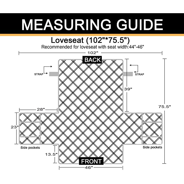 Ameritex Loveseat Cover Water-Resistant Quilted Furniture Protector with Back Nonslip Paws Slipcover for Dogs, Kids, Pets Loveseat Slipcover Stay in Place for Leather (46