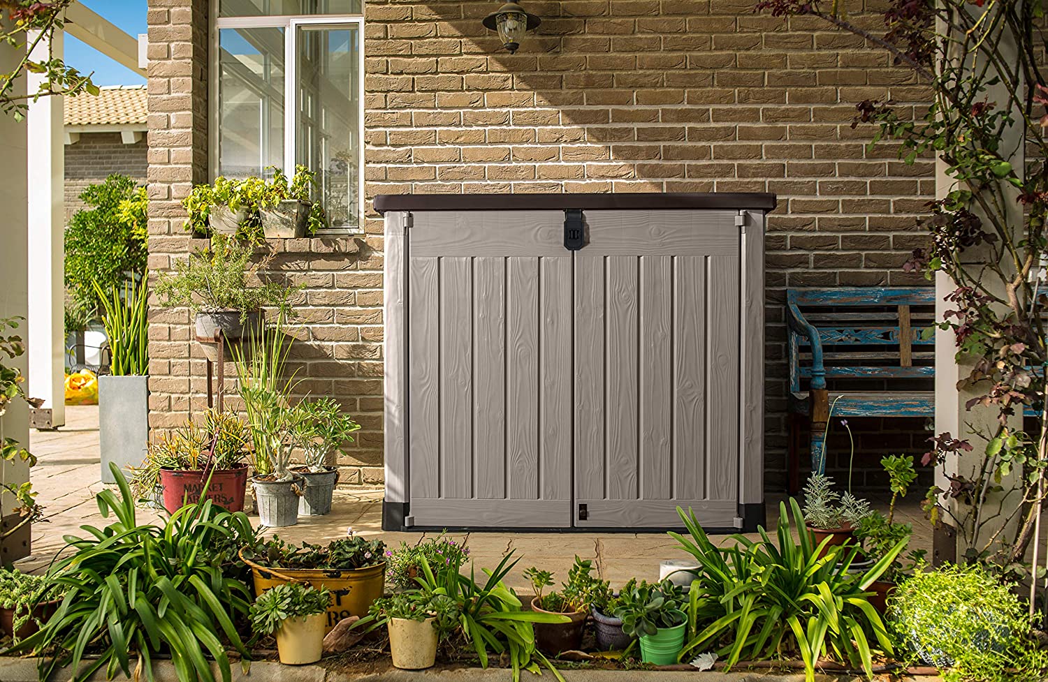 Keter Store It Out Pro Outdoor Storage Shed, 145.5 x 82 x 123cm Beige/Brown