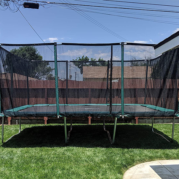 Gymnastic Outdoor Adults Kids Rectangle Trampoline with Net Enclosure – High Performance Commercial Grade Heavy Weight Jumping Capacity
