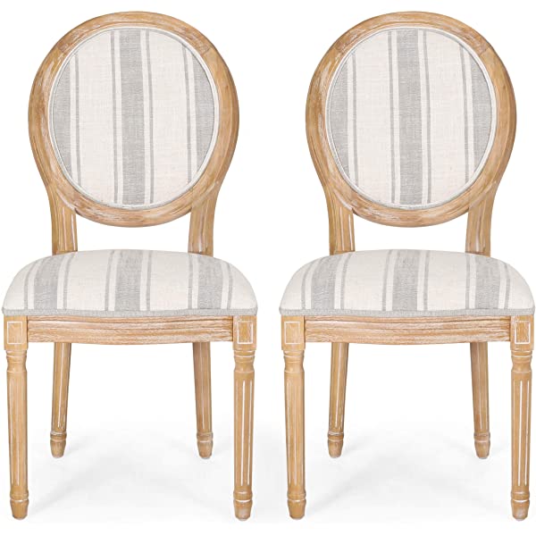 Christopher Knight Home Phinnaeus Beige Fabric Dining Chair (Set of 2), 2-Pcs Set Beige 2-Pcs Set