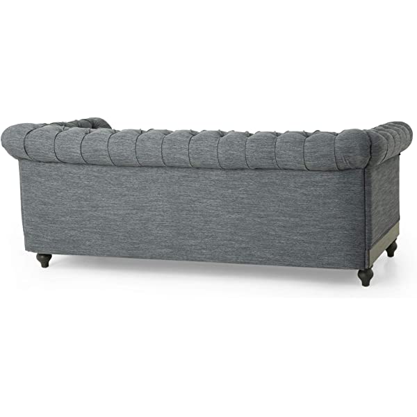 Christopher Knight Home Castalia Sofas, Midnight Black + Dark Brown Midnight Black + Dark Brown Birch Wood