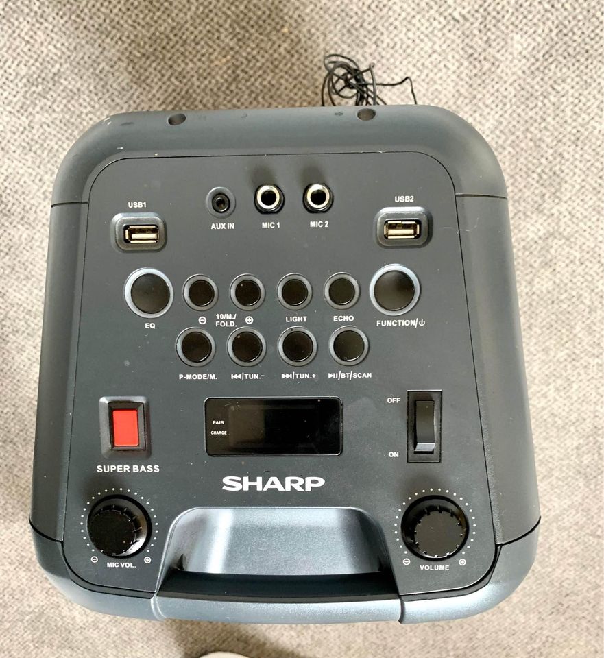 SHARP PS-929 180W High Power Portable Party Speaker