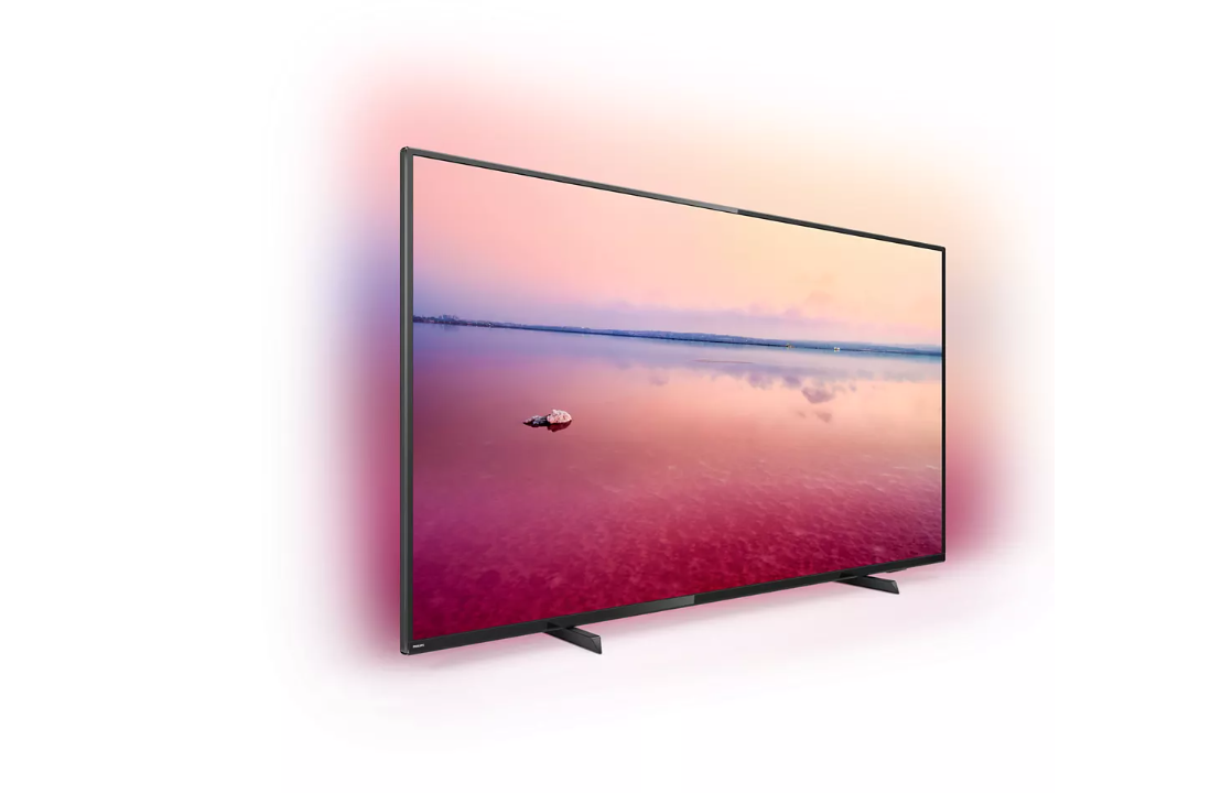 Philips  55” 4K ultra HDR ambient light smart tv' gegeven.