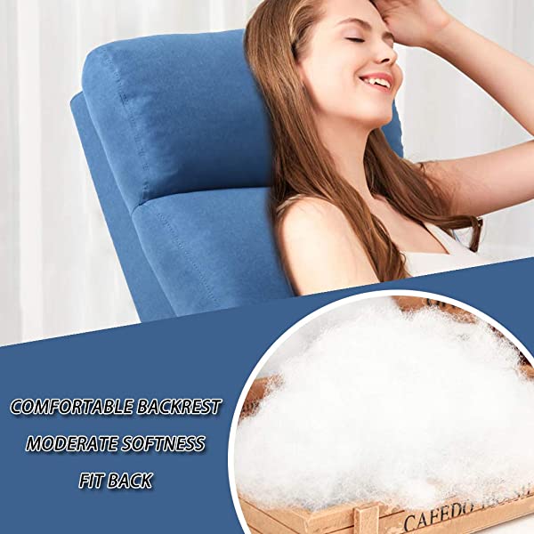 Recliner Chair for Living Room Massage Recliner Sofa Reading Chair Winback Single Sofa Home Theater Seating Modern Reclining Chair Easy Lounge with PU Leather Padded Seat Backrest (Brown)